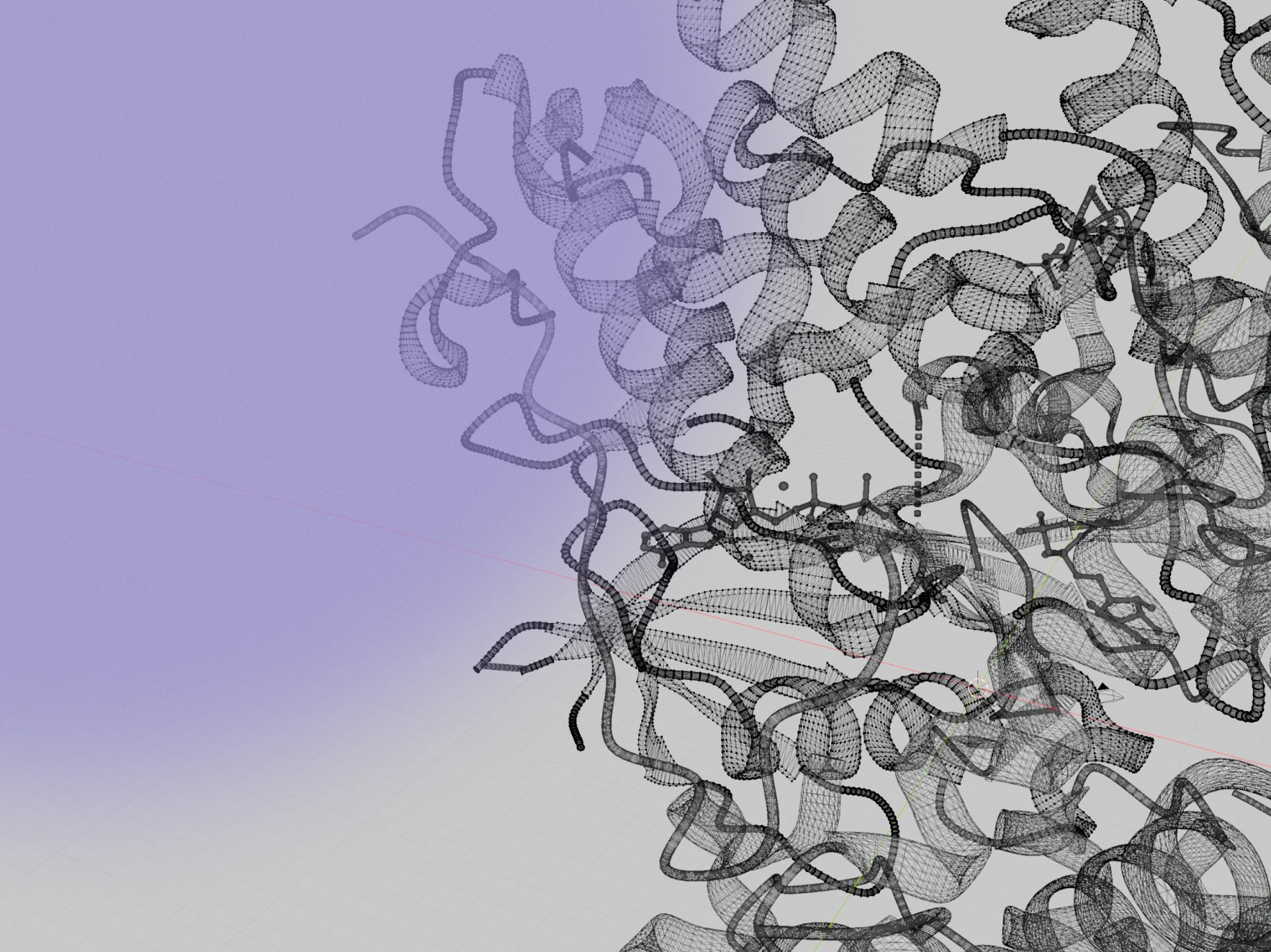 An abstract representation of a molecular or cellular structure